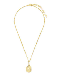 Hexagon Tag Initial Necklace Necklace Sterling Forever 