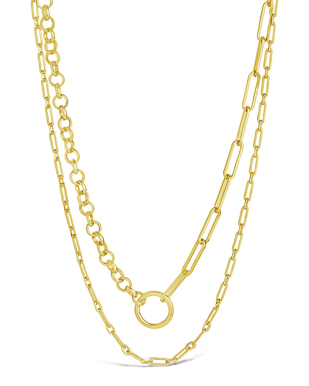Sloane Layered Chain Necklace Necklace Sterling Forever Gold 