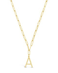 Braided Initial Pendant Necklace Necklace Sterling Forever Gold A 