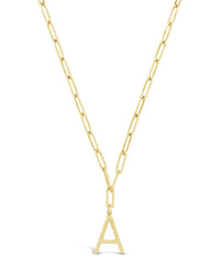 Braided Initial Pendant Necklace Necklace Sterling Forever Gold A 