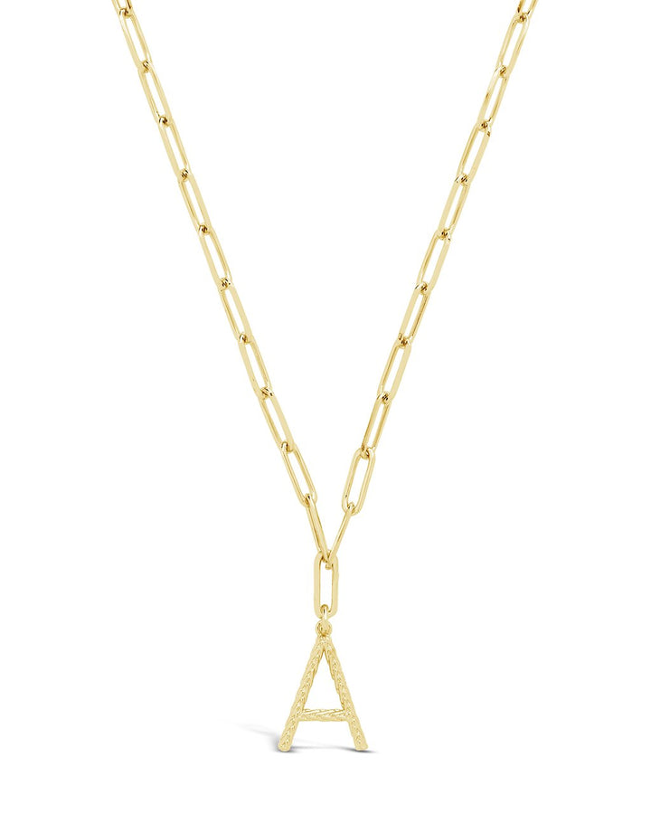 Braided Initial Pendant Necklace