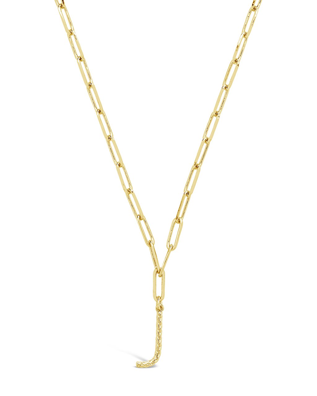 Braided Initial Pendant Necklace Necklace Sterling Forever Gold J 
