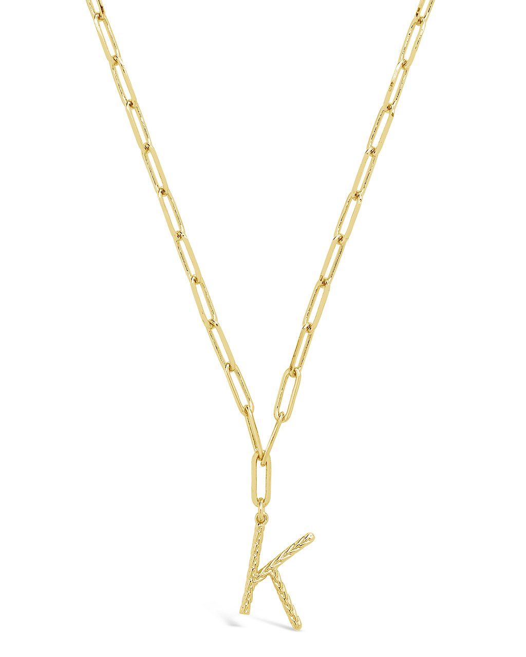 Braided Initial Pendant Necklace Necklace Sterling Forever Gold K 