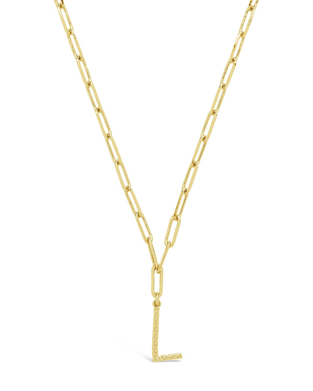 Braided Initial Pendant Necklace Necklace Sterling Forever Gold L 