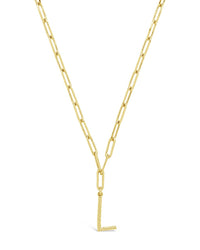 Braided Initial Pendant Necklace Necklace Sterling Forever Gold L 