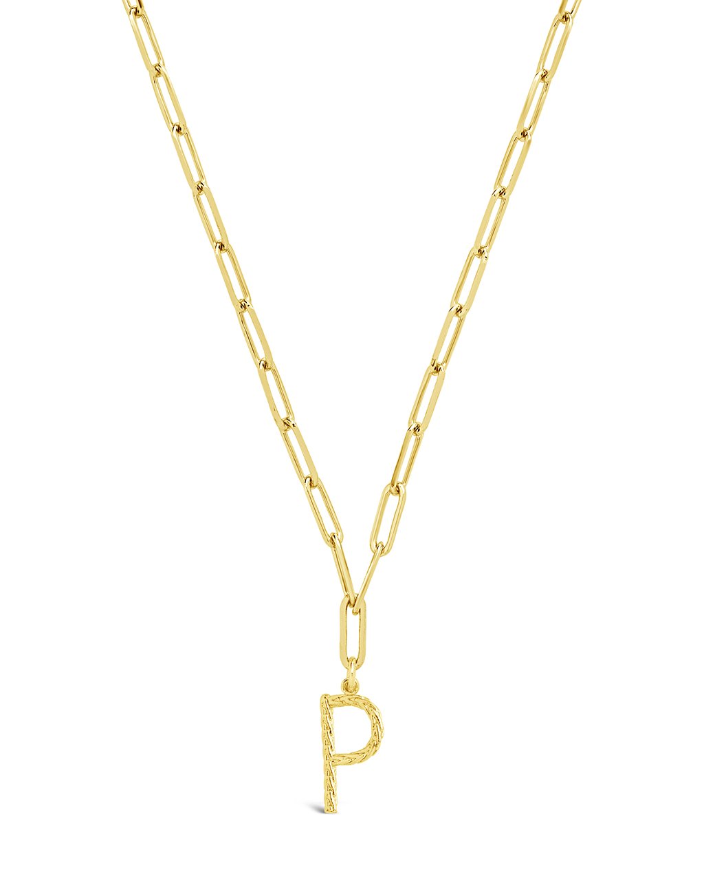 Braided Initial Pendant Necklace Necklace Sterling Forever Gold P 