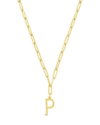 Braided Initial Pendant Necklace Necklace Sterling Forever Gold P 