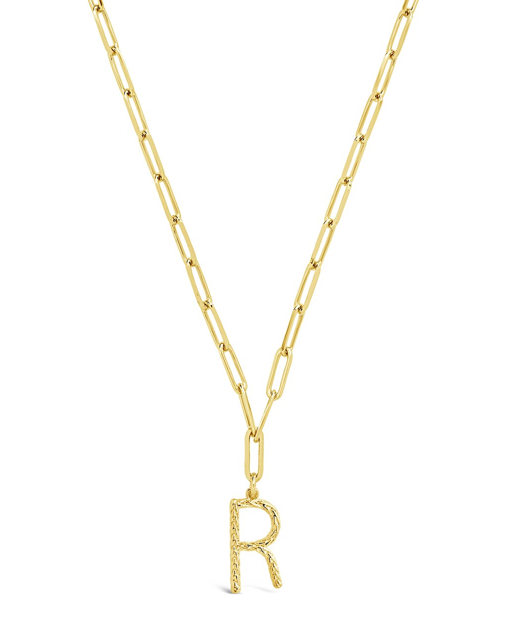 Braided Initial Pendant Necklace Necklace Sterling Forever Gold R 