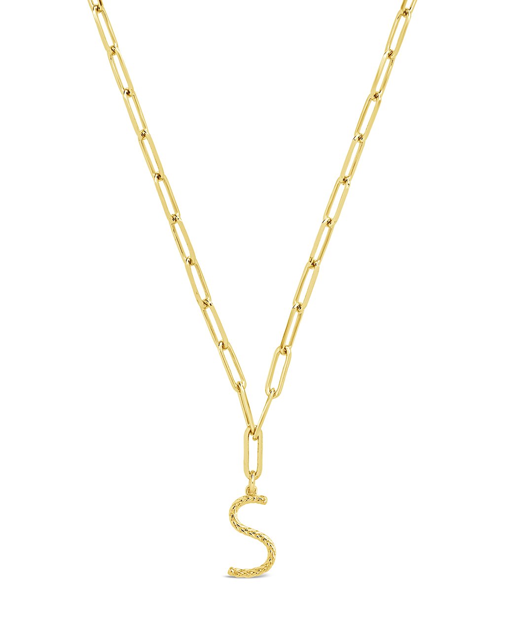 Braided Initial Pendant Necklace Necklace Sterling Forever Gold S 