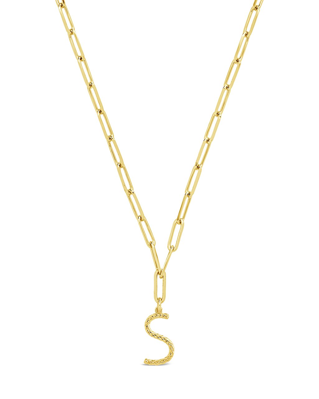Braided Initial Pendant Necklace Necklace Sterling Forever Gold S 