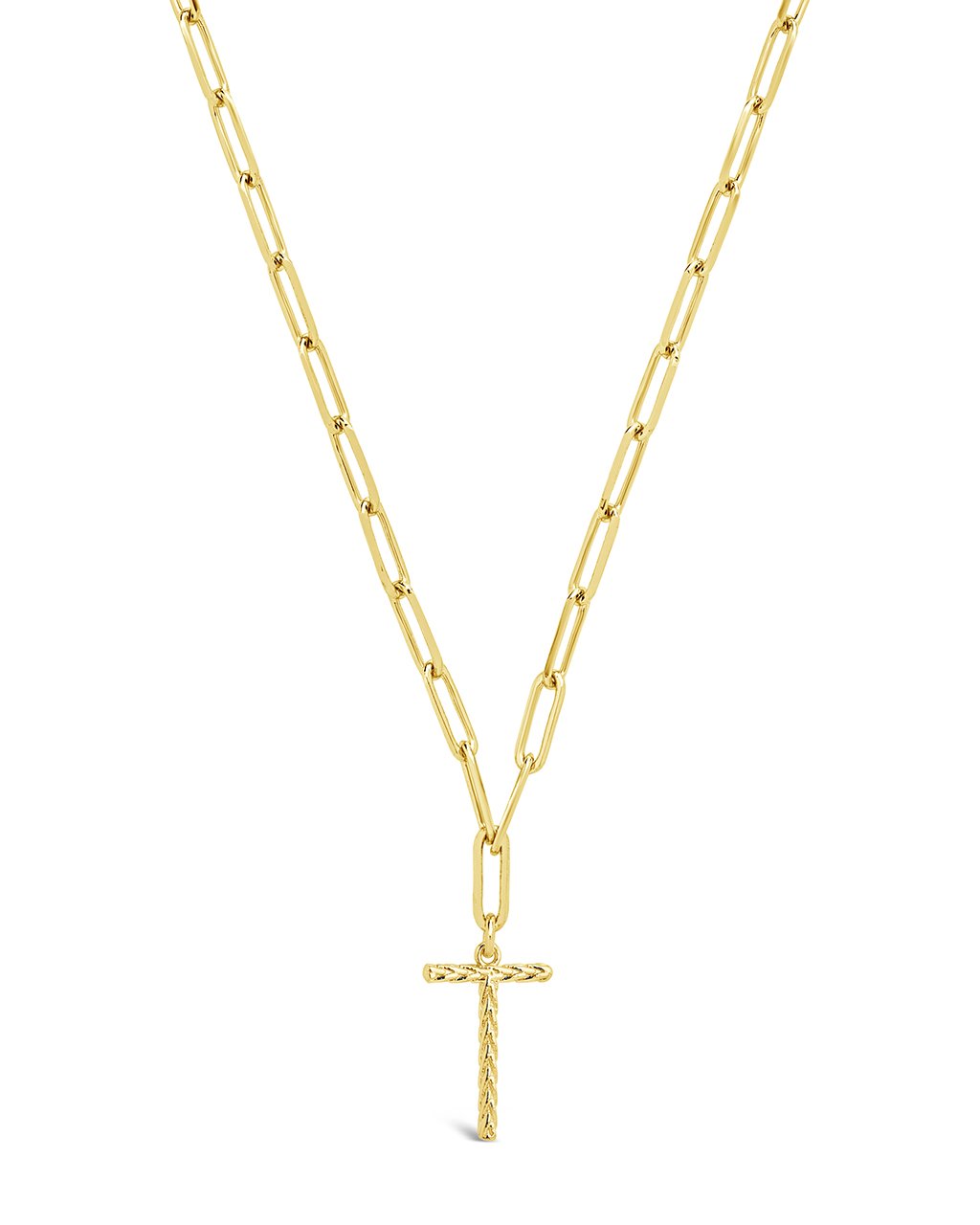 Braided Initial Pendant Necklace Necklace Sterling Forever Gold T 