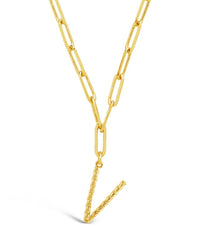 Braided Initial Pendant Necklace Necklace Sterling Forever Gold V 