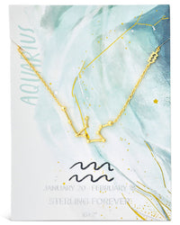 Station Constellation Pendant Necklace Necklace Sterling Forever Gold Aquarius (Jan 20 - Feb 18) 