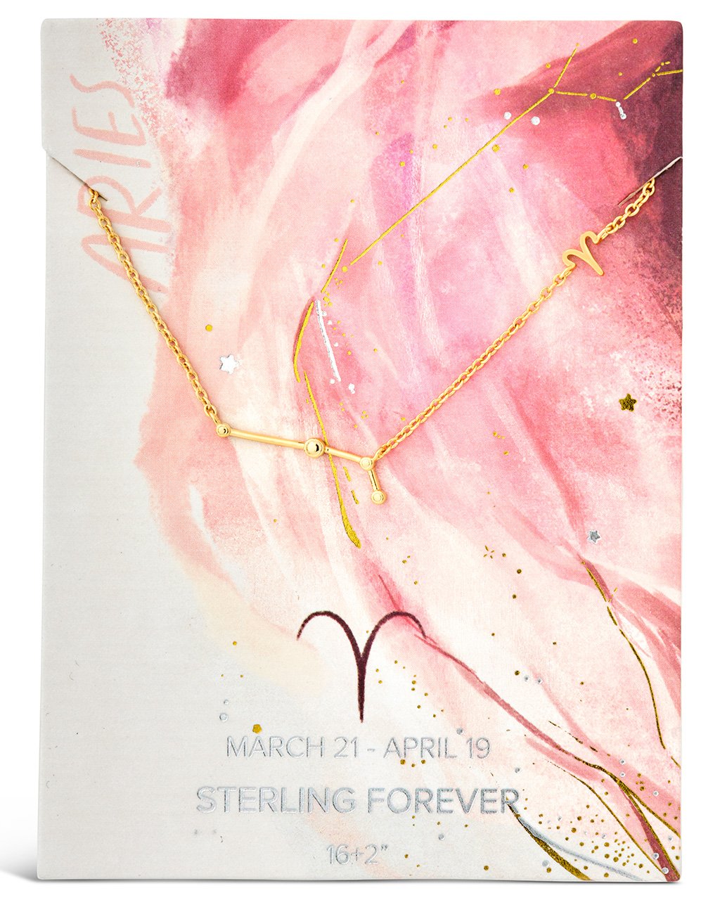 Station Constellation Pendant Necklace Necklace Sterling Forever Gold Aries (Mar 21 - Apr 19) 