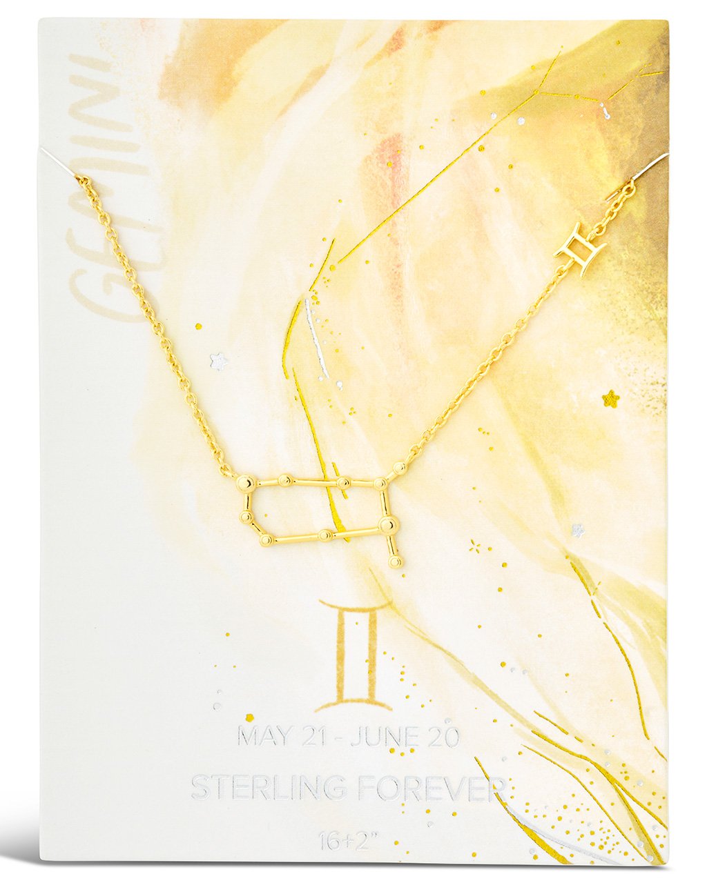 Station Constellation Pendant Necklace Necklace Sterling Forever Gold Gemini (May 21 - Jun 20) 