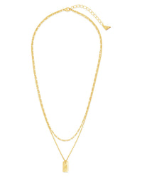 Layered Tag Initial Necklace Necklace Sterling Forever 