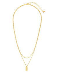 Layered Tag Initial Necklace Necklace Sterling Forever 