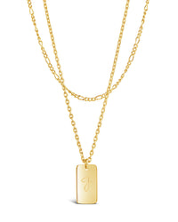 Layered Tag Initial Necklace Necklace Sterling Forever 