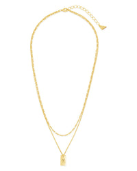 Layered Tag Initial Necklace Necklace Sterling Forever 