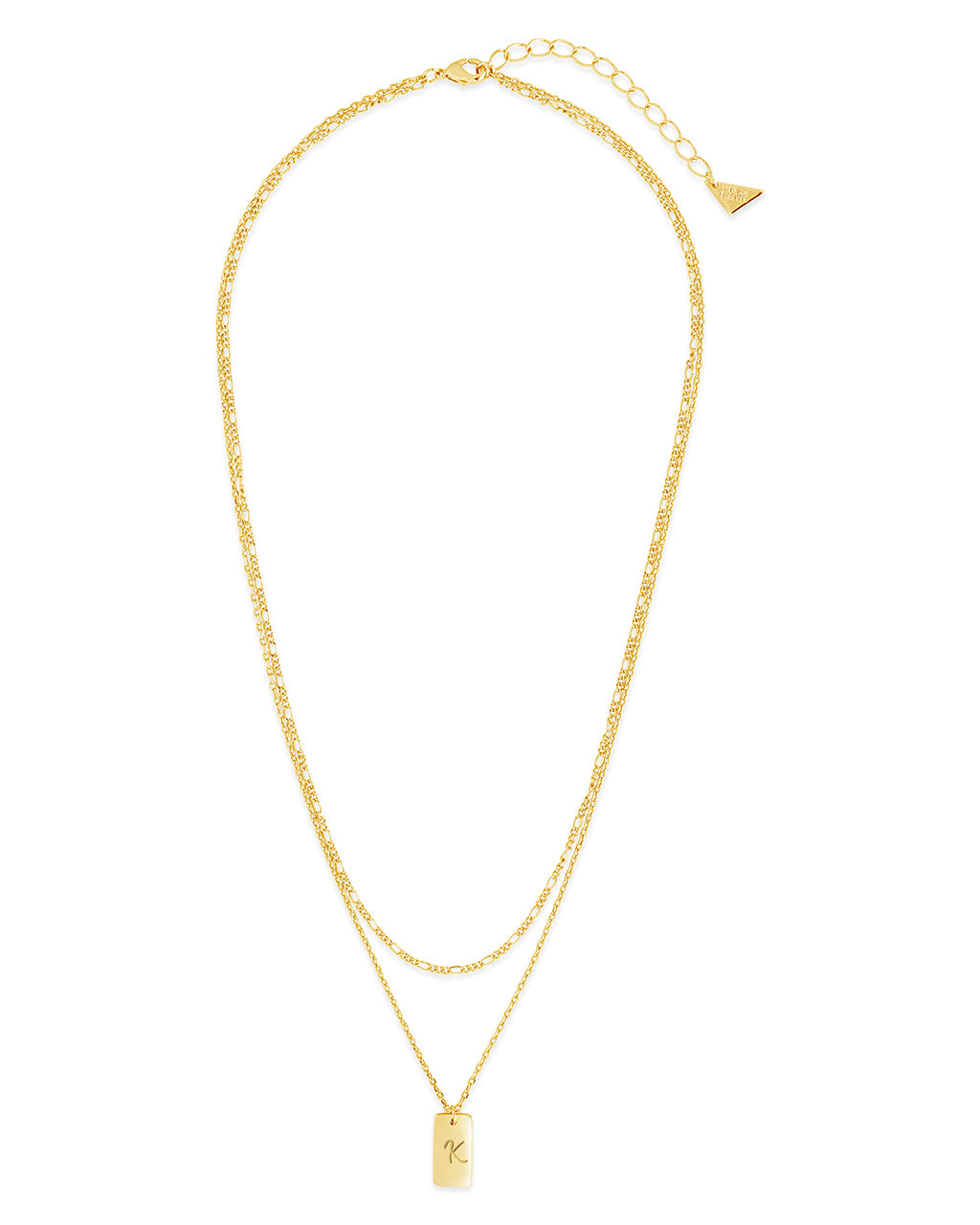 Layered Tag Initial Necklace Necklace Sterling Forever 