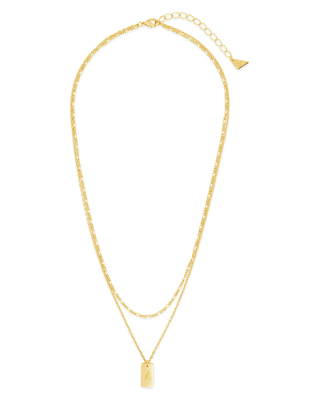 Layered Tag Initial Necklace Necklace Sterling Forever 