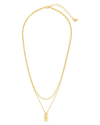 Layered Tag Initial Necklace Necklace Sterling Forever 