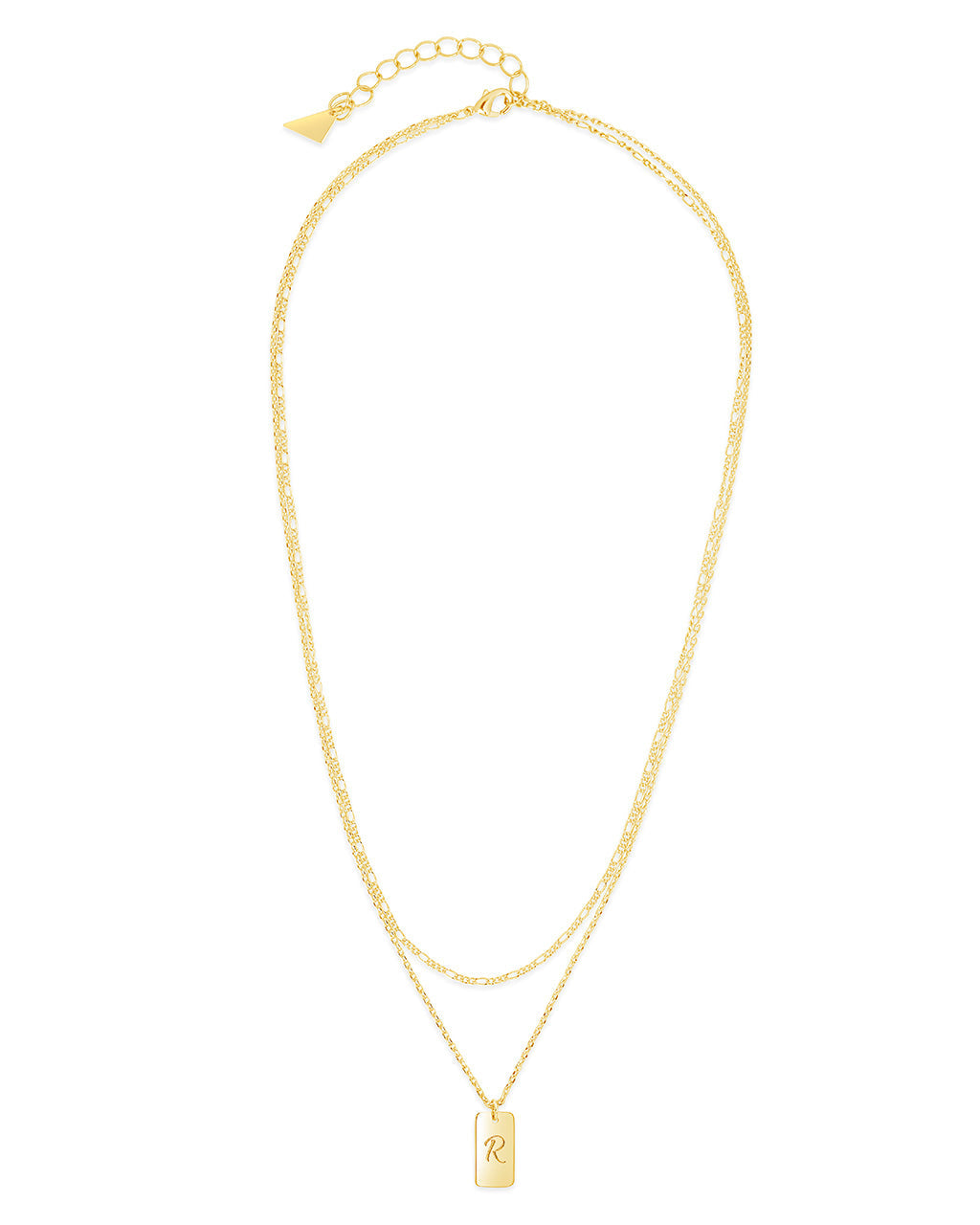 Layered Tag Initial Necklace Necklace Sterling Forever 