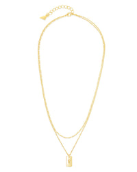 Layered Tag Initial Necklace Necklace Sterling Forever 