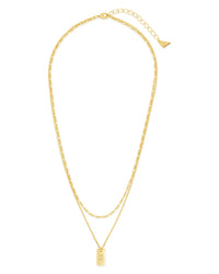Layered Tag Initial Necklace Necklace Sterling Forever 