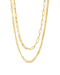 Shirin Layered Chain Necklace Necklace Sterling Forever 