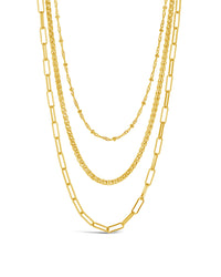 Parisa Layered Chain Necklace Necklace Sterling Forever Gold 