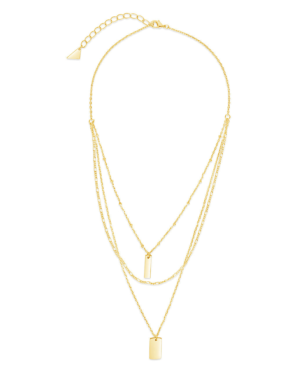 Vertical Triple Layered Bar Necklace Necklace Sterling Forever 