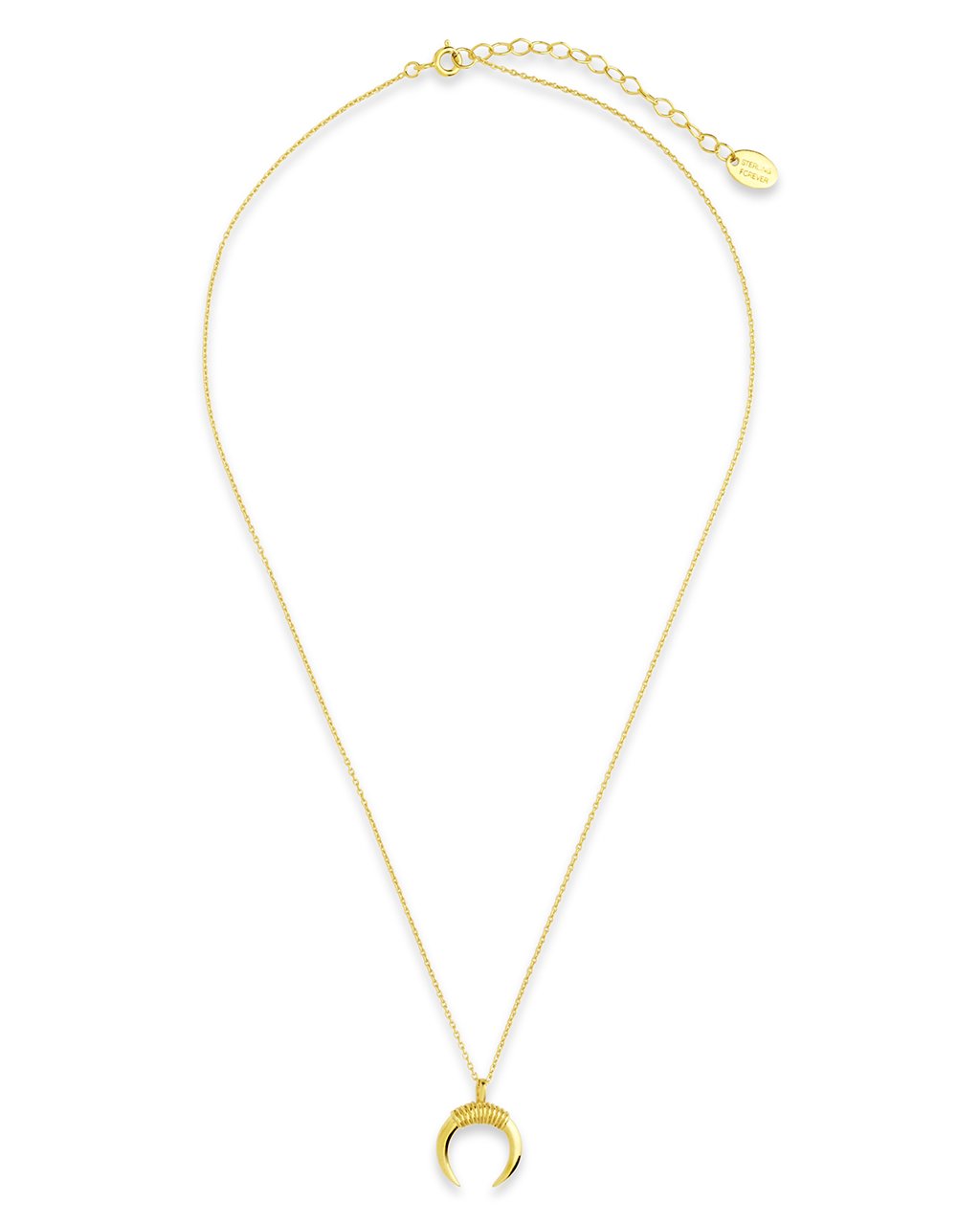 Simple Horn Pendant Necklace - Sterling Forever