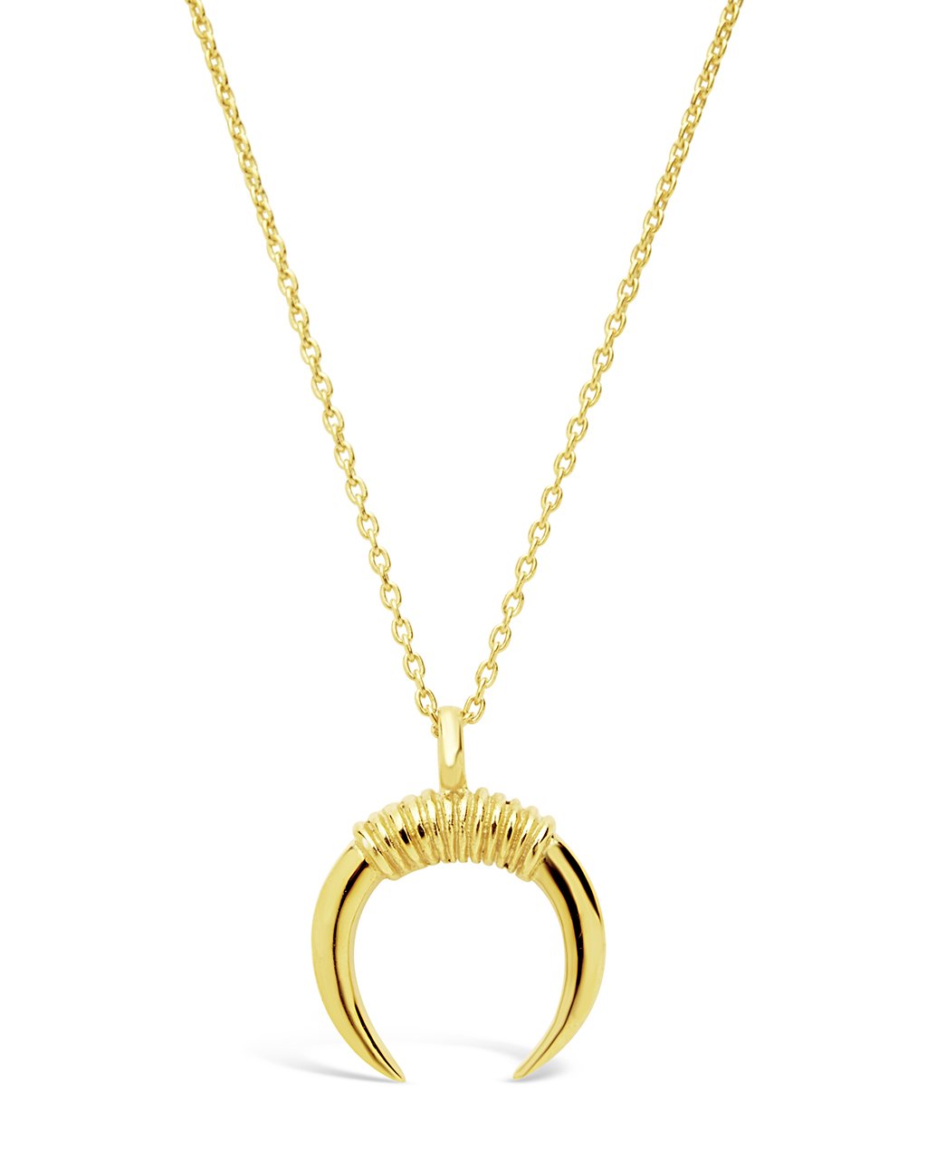 Simple Horn Pendant Necklace - Sterling Forever