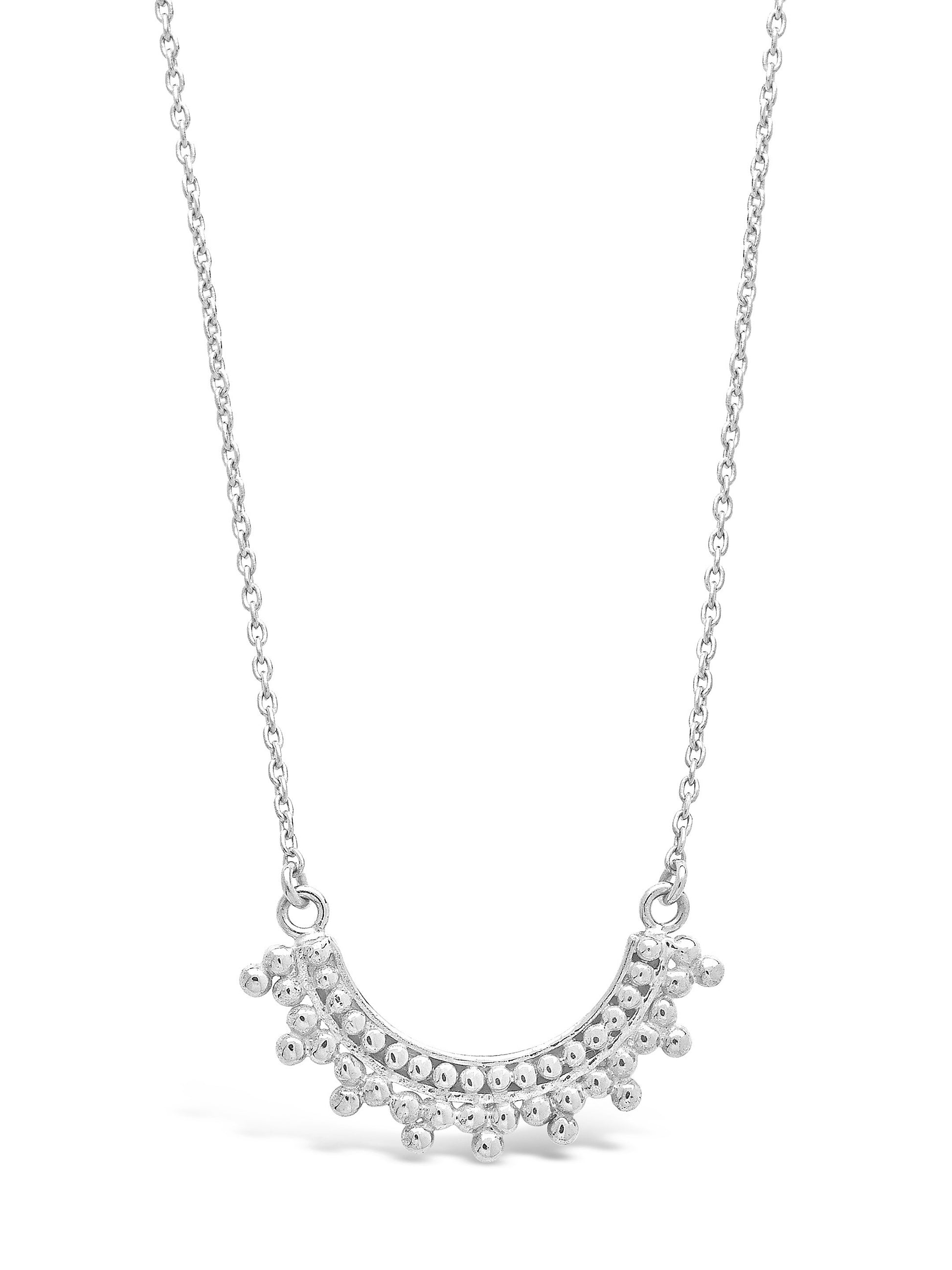 Sterling Silver Beaded Arch Pendant - Sterling Forever