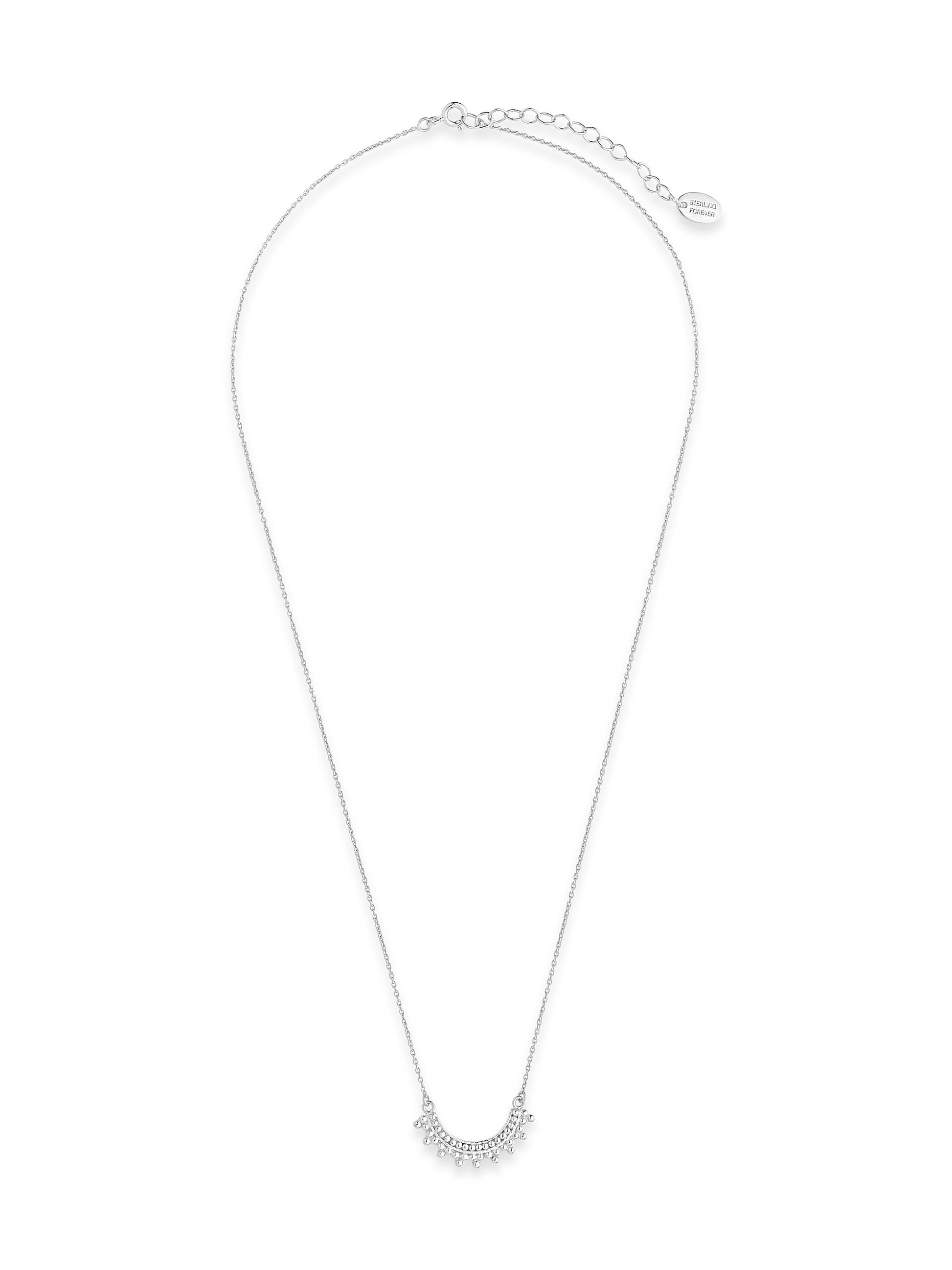 Sterling Silver Beaded Arch Pendant - Sterling Forever