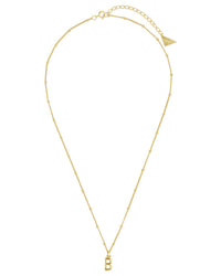 Sterling Silver Initial Necklace with Beaded Chain Necklace Sterling Forever 