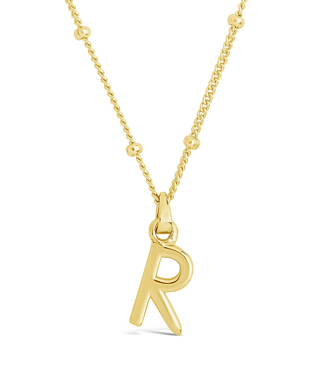 Custom Off Set Initial Letter Necklace in Sterling Silver – Elite