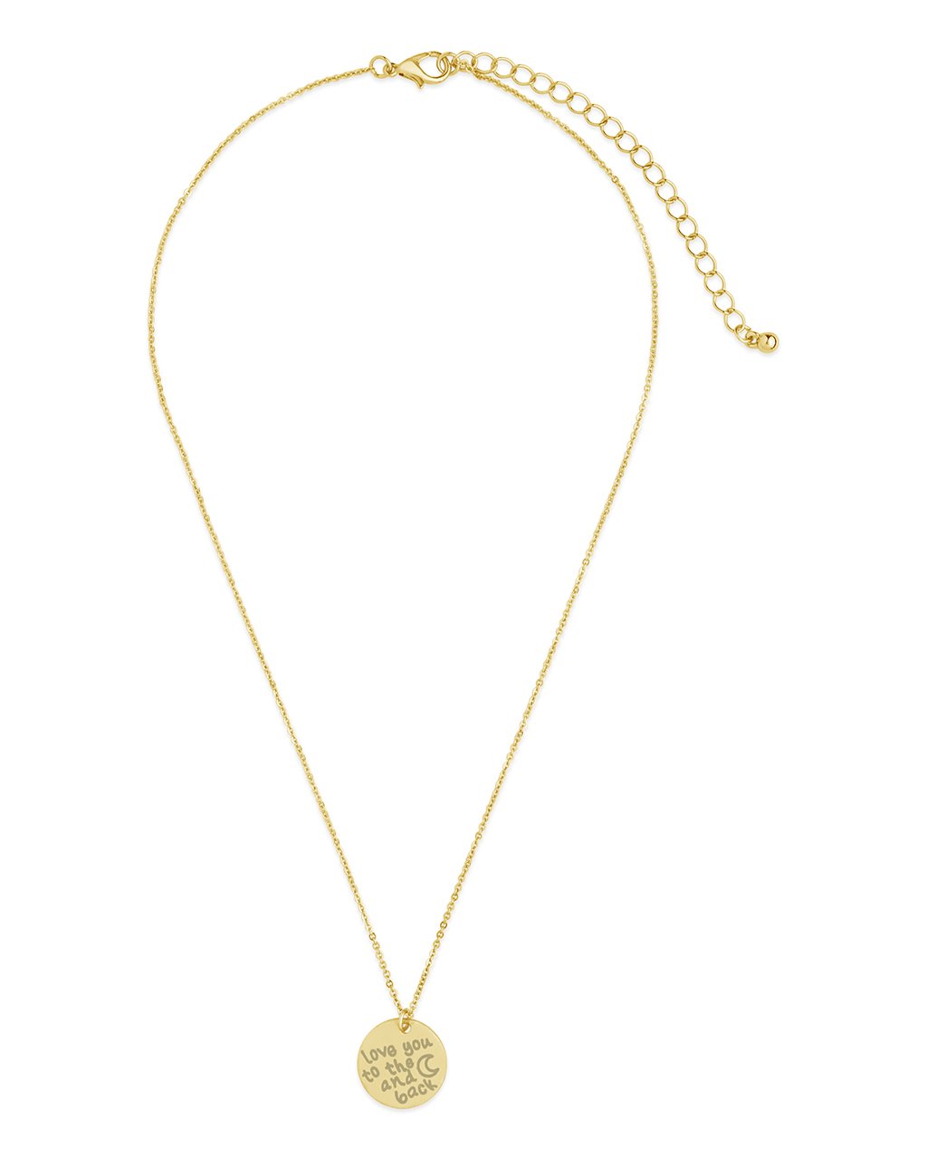 Sterling Silver Love You to the Moon & Back Pendant Necklace Necklace Sterling Forever
