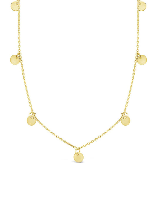 Multi Charm Disk Necklace - Sterling Forever