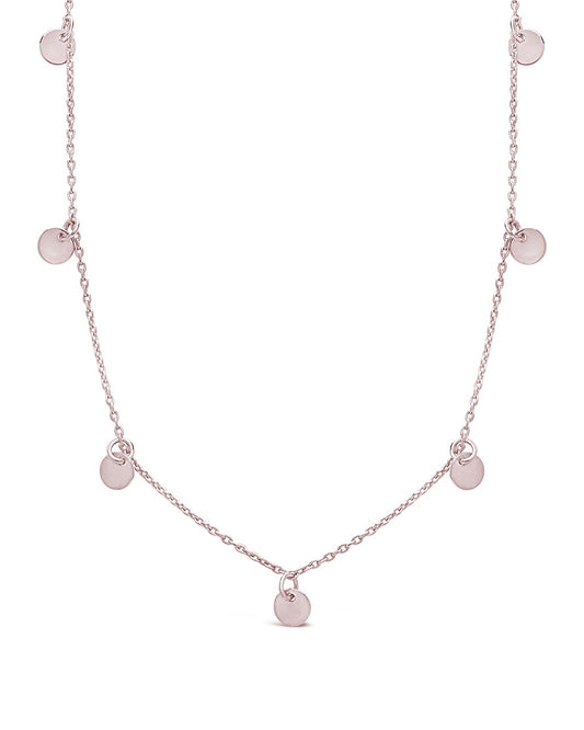 Multi Charm Disk Necklace - Sterling Forever