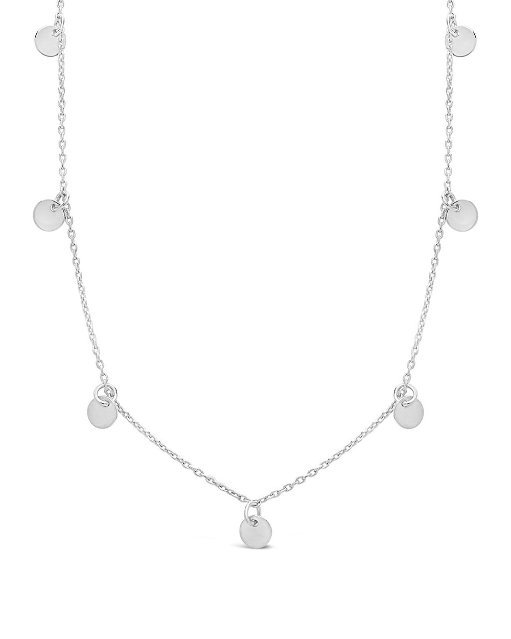 Multi Charm Disk Necklace - Sterling Forever