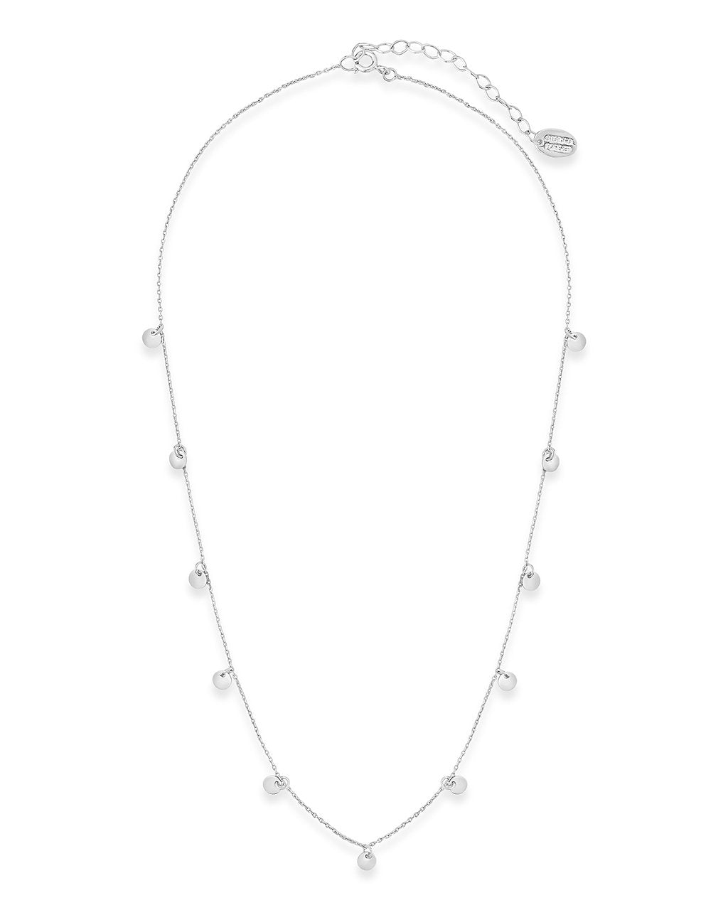 Sterling silver multi disc necklace Clearance