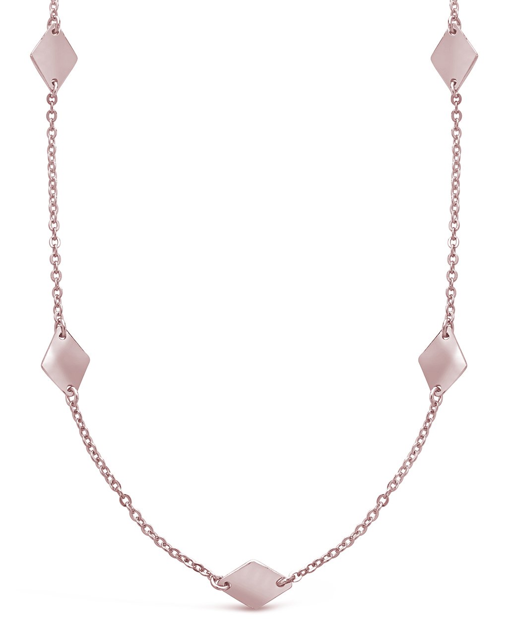 Polished Diamond Charm Necklace - Sterling Forever