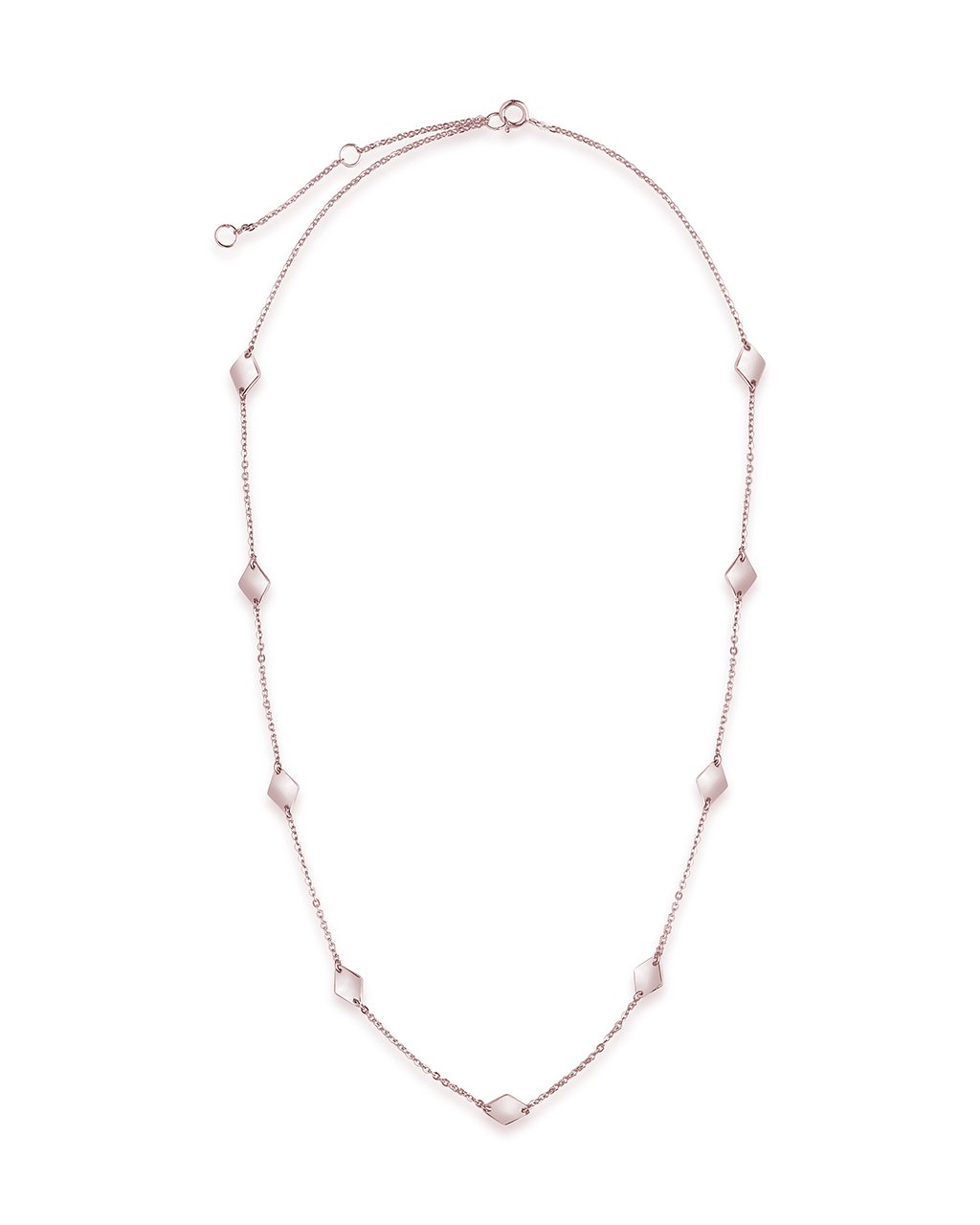 Polished Diamond Charm Necklace - Sterling Forever