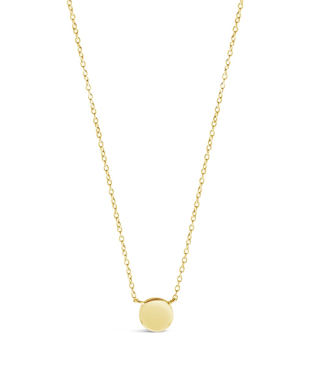 Sterling Silver Stationed Disk Necklace - Sterling Forever