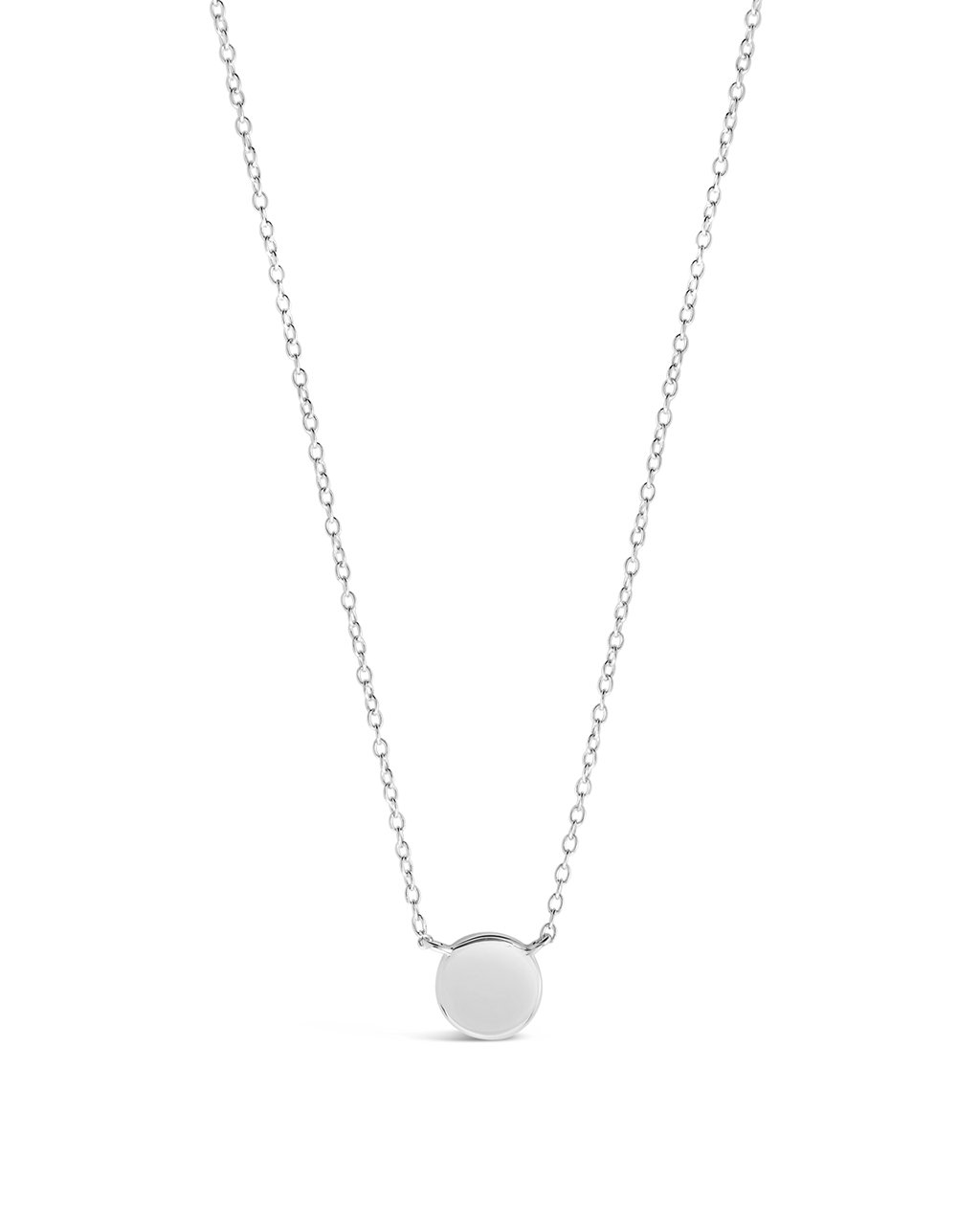 Sterling Silver Stationed Disk Necklace - Sterling Forever