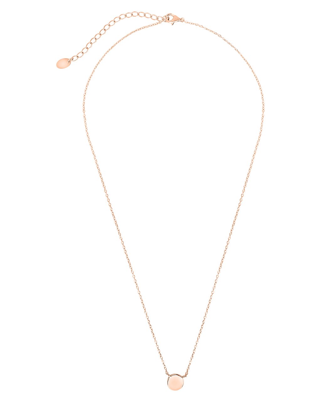 Sterling Silver Stationed Disk Necklace - Sterling Forever