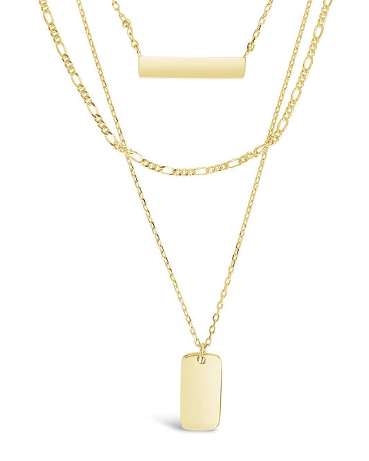 Sterling Silver Layered Bar Necklace - Sterling Forever