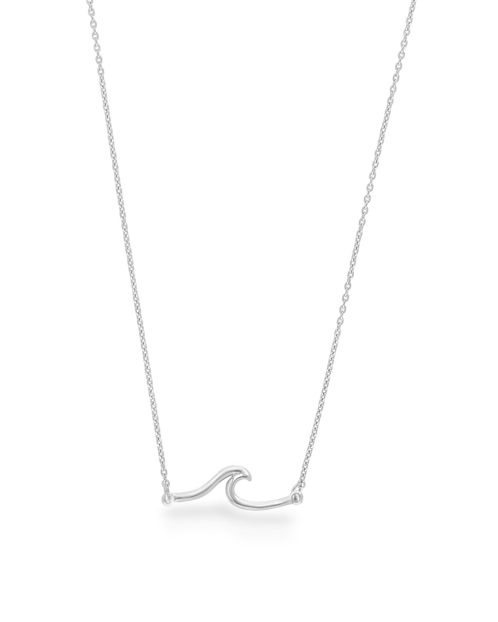 Sterling Silver Dainty Wave Necklace - Sterling Forever